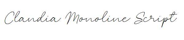 Clandia Monoline Script 字体(Clandia Monoline Script字体)