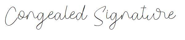 Застывшая подпись字体(Congealed Signature字体)