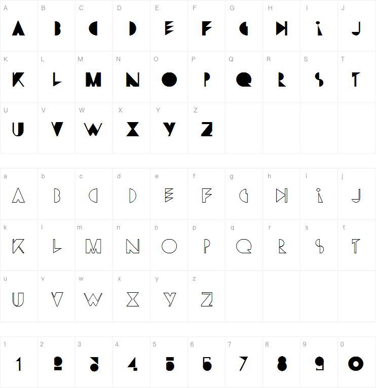 Cityofangels字体 Carte de caractère