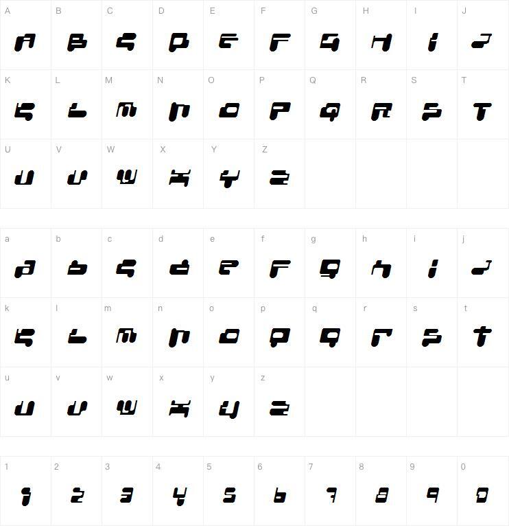 Consoleremix字体 Zeichentabelle